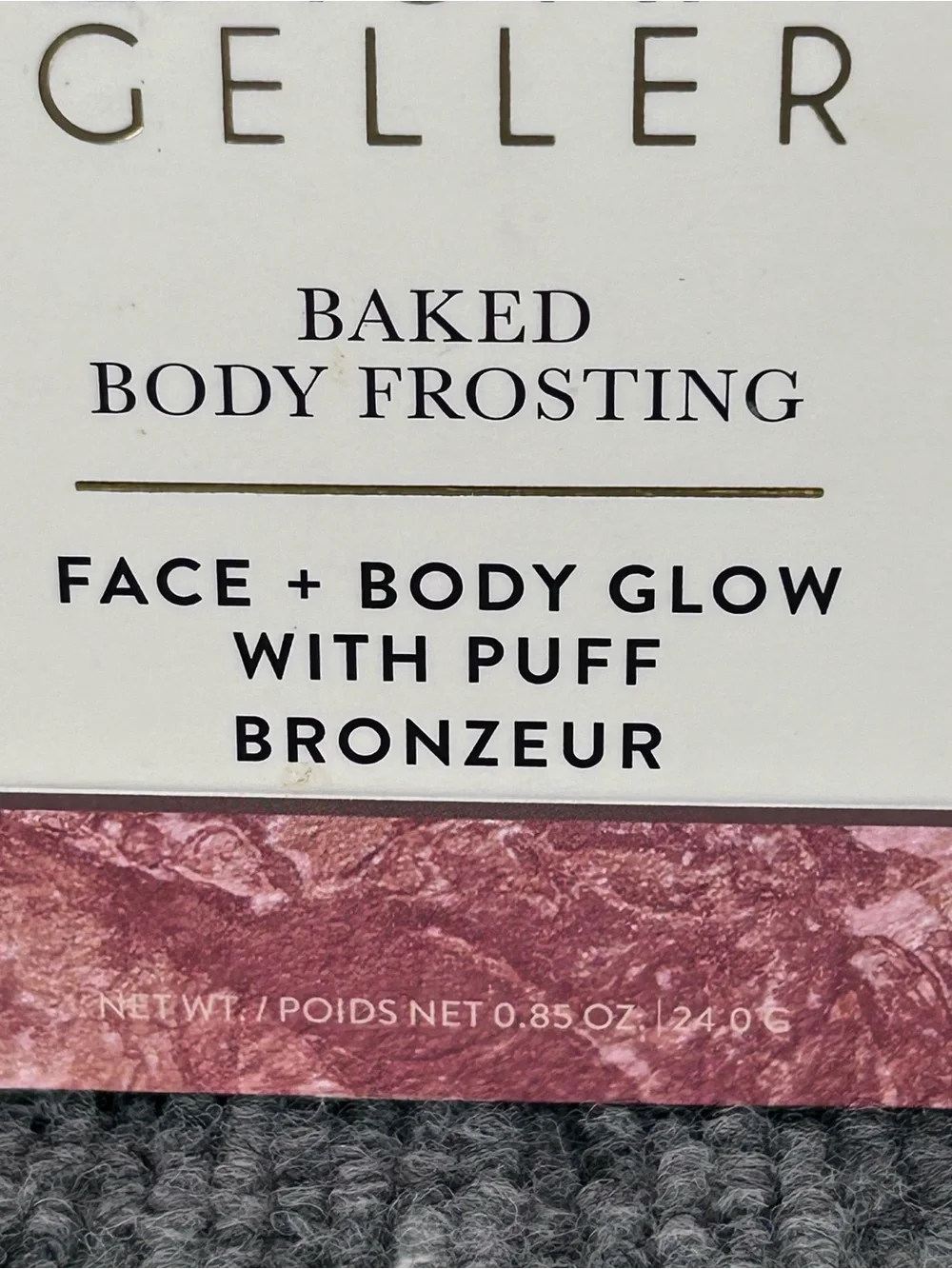 Laura Geller Baked Body Frosting Face & Body Glow w Puff in Tahitian Ginger NIDB